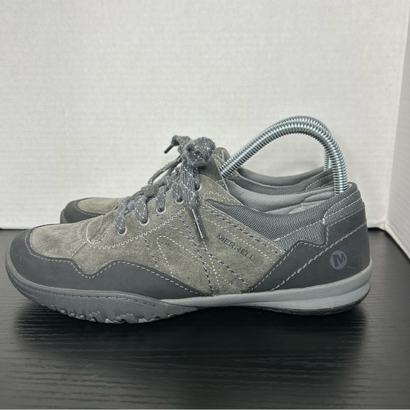 Merrell Women's Albany Lace Up Gray Suede Hiking Shoes Size 8.5 - Picture 1 of 8